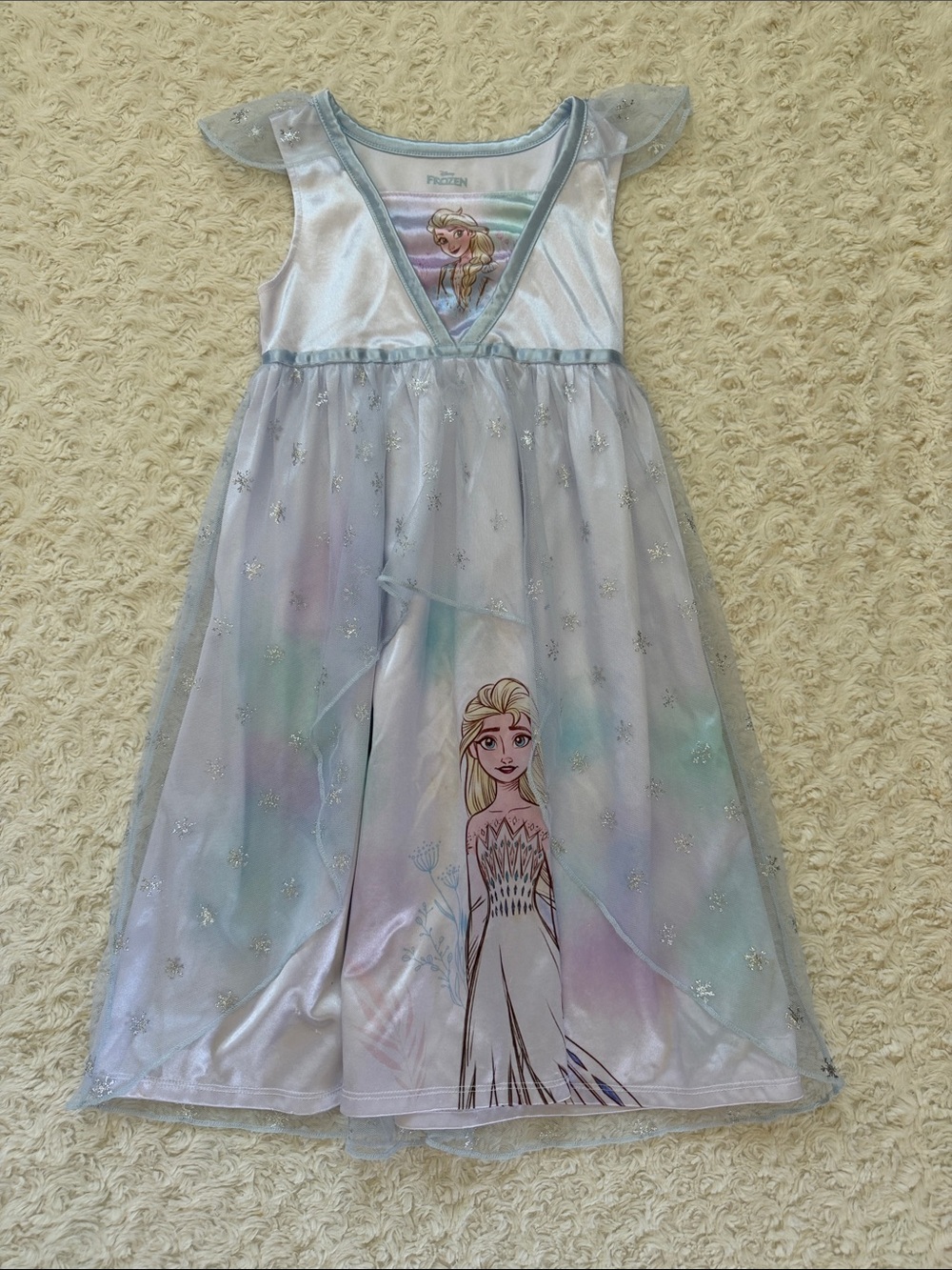 Disney Elsa Sparkle Dress in Light Blue and Pastel Hues